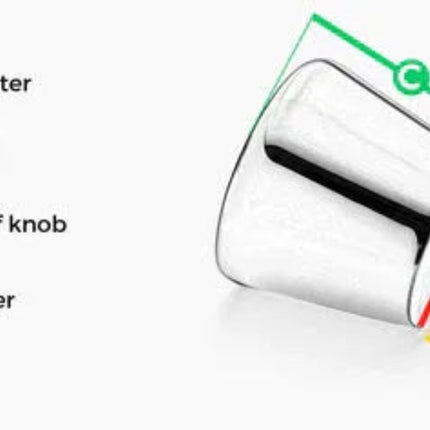 Chrome Shower Door Handle Knob - Premium Zinc Alloy