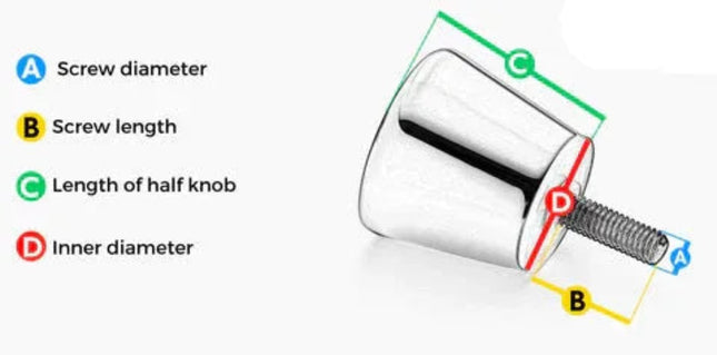 Chrome Shower Door Handle Knob - Premium Zinc Alloy