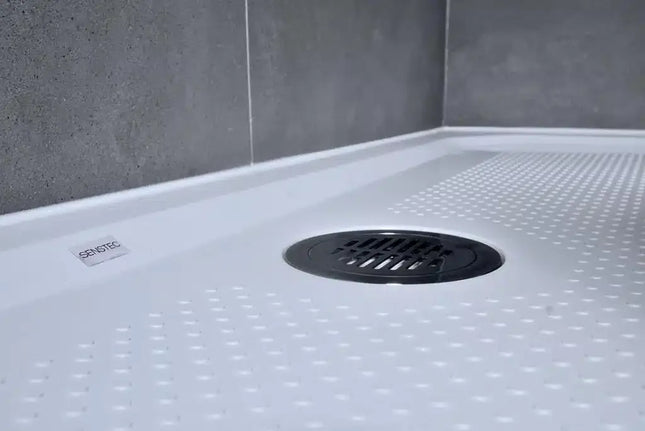 Senstec Off Set Quadrant Anti slip shower Trays